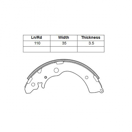 Колодки тормозные задние Madfil FN5524 барабанные