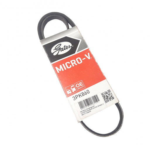 Ремень приводной поликлиновый (3x860мм.) Gates 3PK860