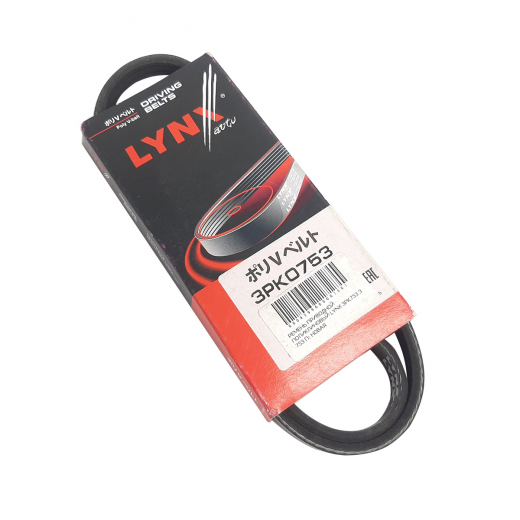 Ремень приводной поликлиновый (3x753мм.) Lynx 3PK753